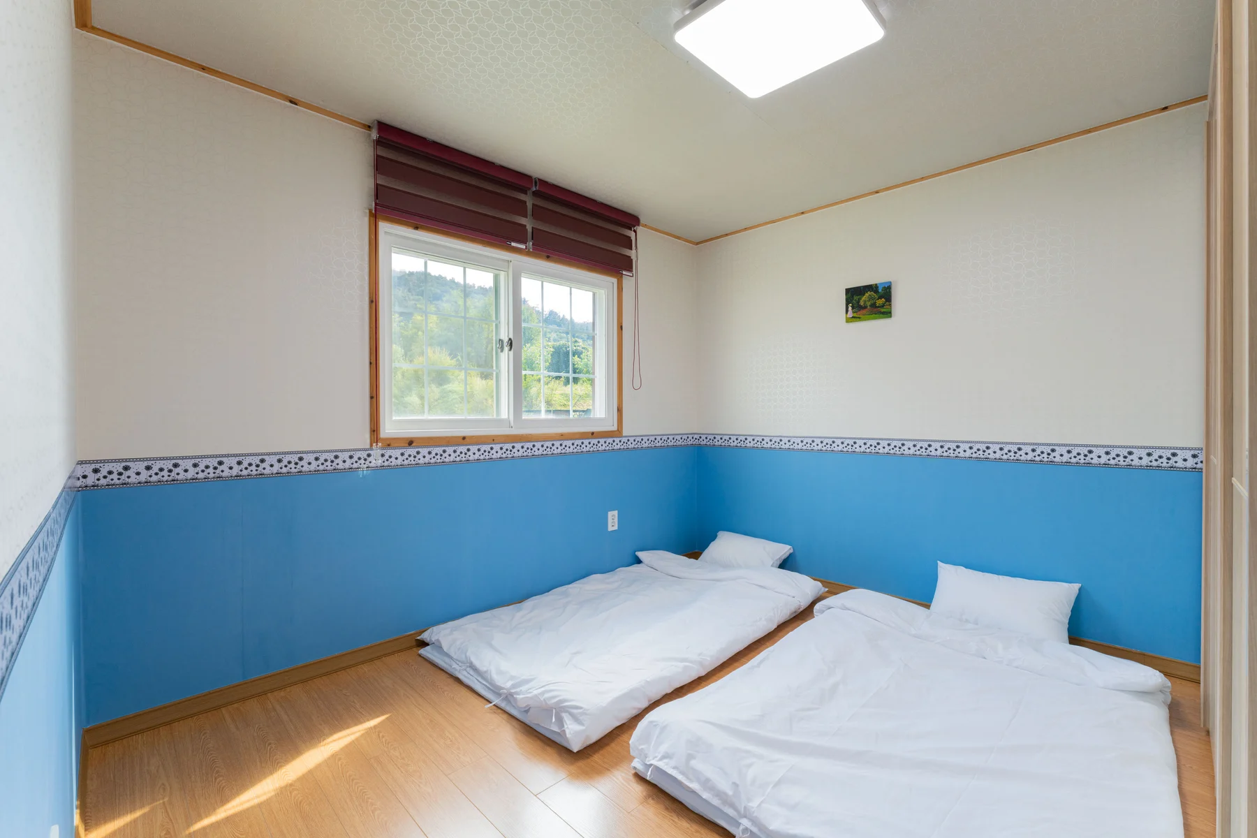 Ondol room with floor bedding